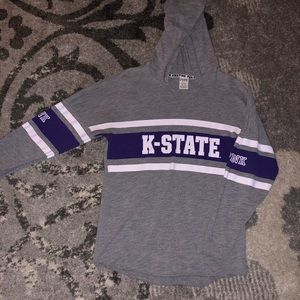 VS Pink K-State Oversized Light Weight Pullover